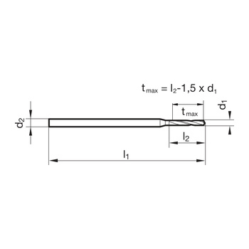Микросверло HSS-E-PM 1,18х1,5х25х7,6 5xD покрытие TiN Guhring